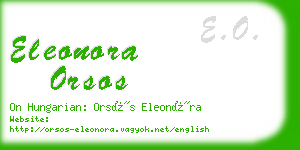 eleonora orsos business card